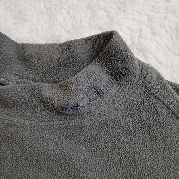 Columbia Fleece Long Sleeve‎ Shirt Boys Size 5 Gray Mock Neck - Picture 3 of 6
